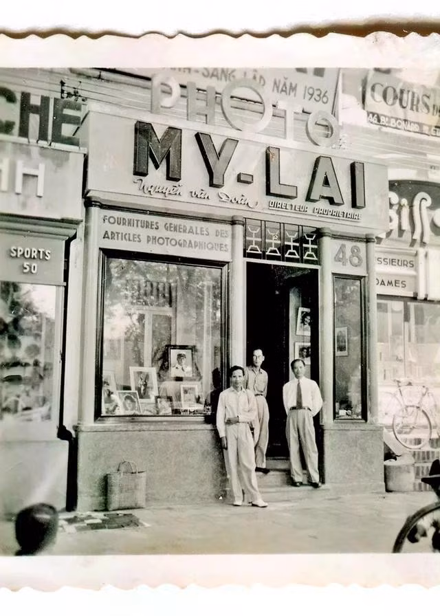 Tiệm chụp hình Mỹ Lai năm 1936 ở Sài Gòn. Ảnh NVCC