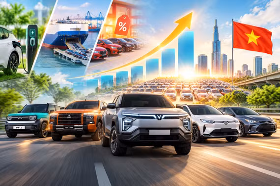 Thị trường ô tô Việt Nam có thể vượt 660.000 xe trong năm 2026