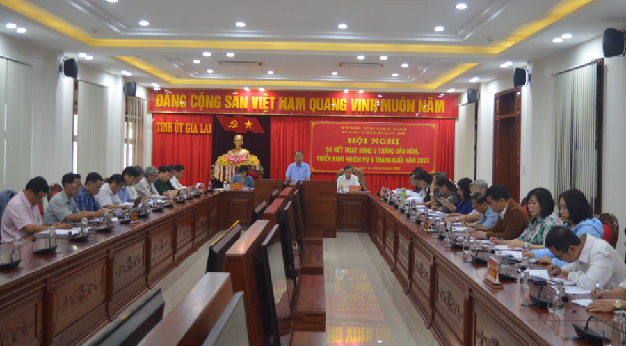 Quang cảnh hội nghị sơ kết. Ảnh: Anh Huy