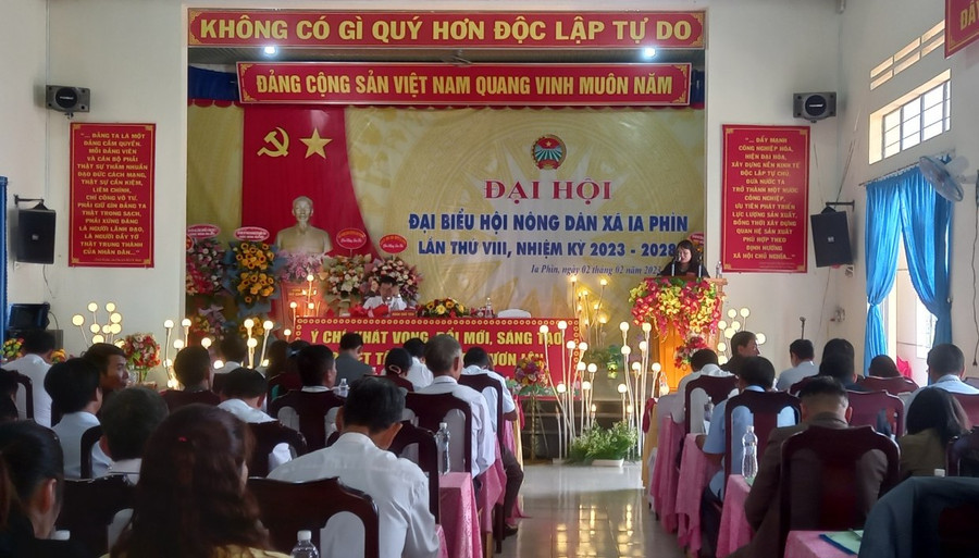 Đến nay, toàn tỉnh có 10 Hội Nông dân cấp xã tiến hành Đại hội đại biểu nhiệm kỳ 2023-2028. Ảnh: Anh Huy
