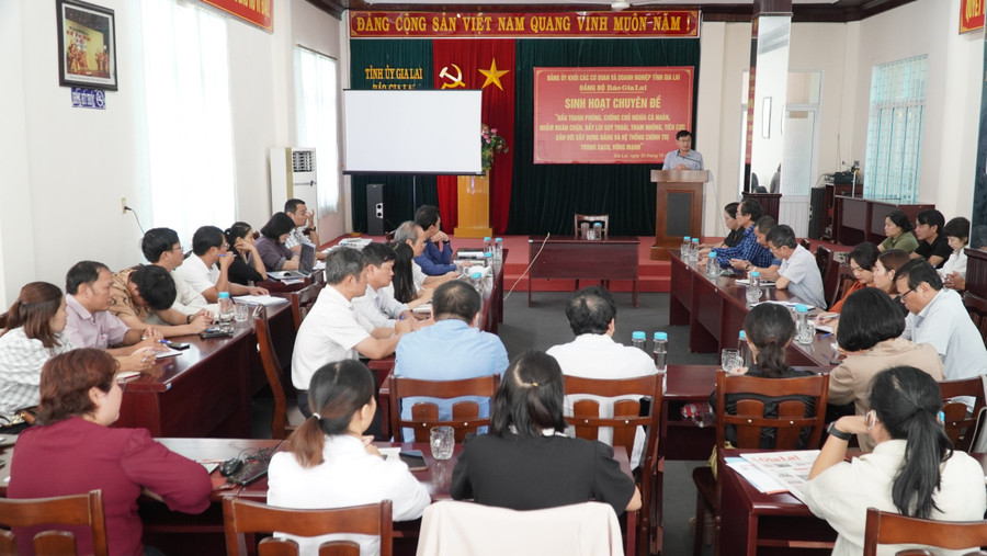 Quang cảnh buổi sinh hoạt chuyên đề. Ảnh: Đức Thụy