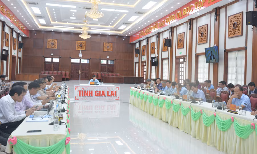 Quang cảnh phiên họp tại điểm cầu Hội trường 2-9. Ảnh: Anh Huy