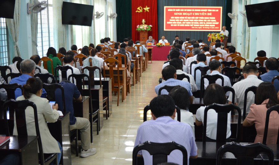 Quang cảnh buổi sinh hoạt chuyên đề. Ảnh: P.D Quang cảnh buổi sinh hoạt chuyên đề. Ảnh: P.D