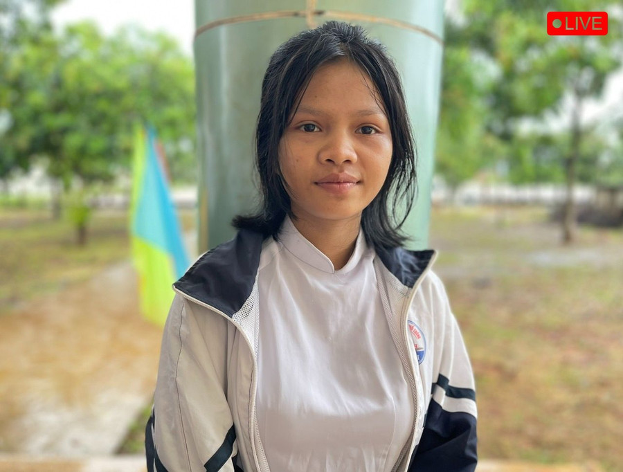 Em Ksor Chơn-học sinh lớp 11 A3. Ảnh: P.D Em Ksor Chơn-học sinh lớp 11 A3. Ảnh: P.D