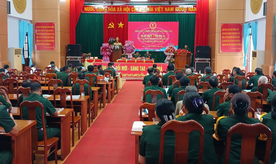 Quang cảnh Đại hội thi đua "Cựu chiến binh gương mẫu" huyện Đức Cơ, giai đoạn 2019-2024. Ảnh: T.Tịnh Quang cảnh Đại hội thi đua "Cựu chiến binh gương mẫu" huyện Đức Cơ, giai đoạn 2019-2024. Ảnh: T.Tịnh