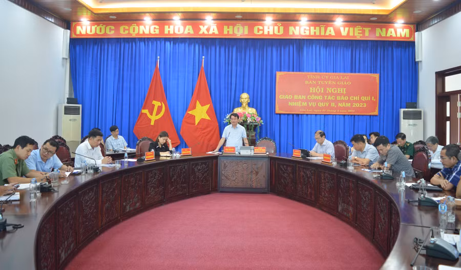 Quang cảnh hội nghị giao ban công tác báo chí quý I-2023. Ảnh: Anh Huy