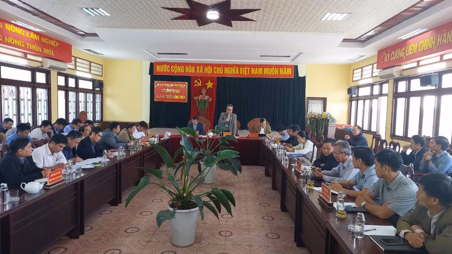 Quang cảnh cuộc họp trồng rừng thay thế năm 2024. Ảnh: Nguyễn Diệp