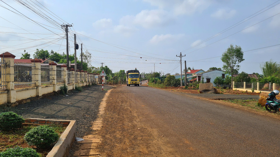 Một góc trung tâm xã Kon Chiêng. Ảnh: Nguyễn Diệp