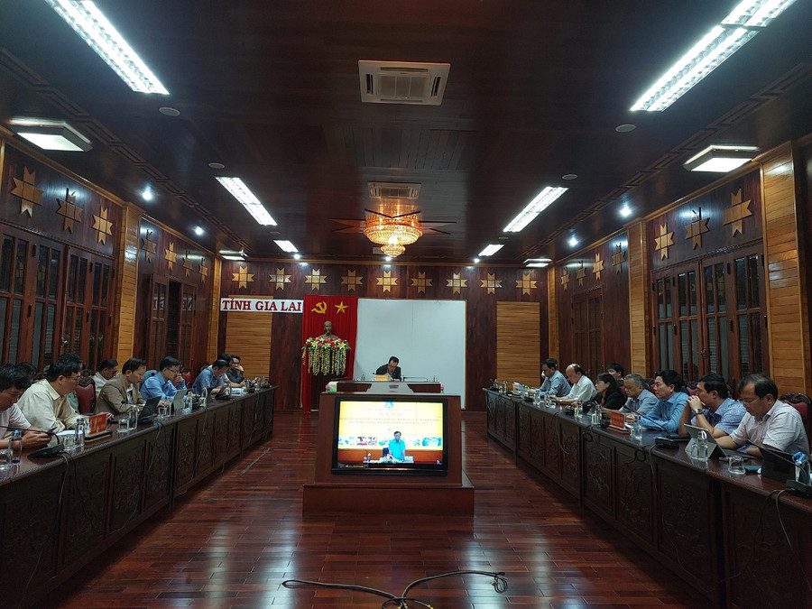 Quang cảnh điểm cầu tại Gia Lai. Ảnh: Nguyễn Diệp Quang cảnh điểm cầu tại Gia Lai. Ảnh: Nguyễn Diệp