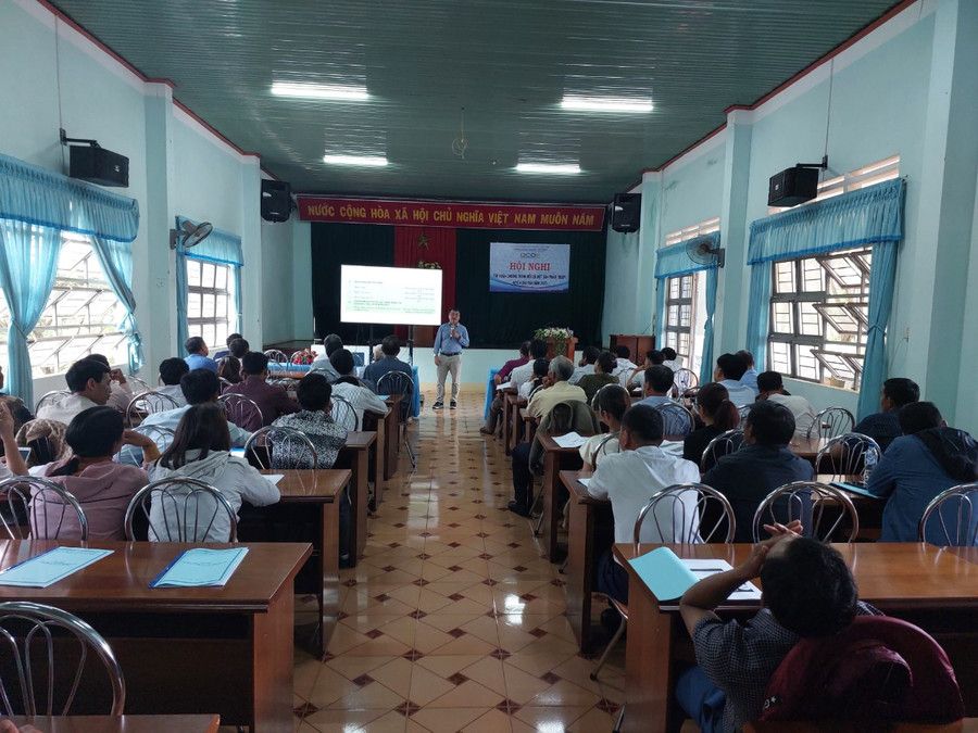 Quang cảnh lớp tập huấn Chương trình mỗi xã một sản phẩm. Ảnh: Nguyễn Diệp