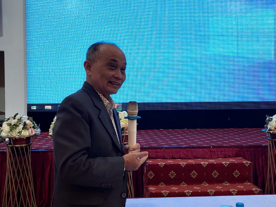 PGS.TS.Nguyễn Danh-Chủ tịch Liên hiệp các Hội Khoa học và Kỹ thuật Gia Lai trình bày tại hội thảo. Ảnh: Nguyễn Diệp PGS.TS.Nguyễn Danh-Chủ tịch Liên hiệp các Hội Khoa học và Kỹ thuật Gia Lai trình bày tại hội thảo. Ảnh: Nguyễn Diệp