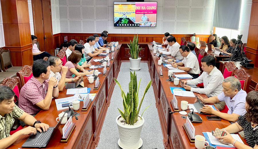 Quang cảnh Hội nghị tại điểm cầu Gia Lai. Ảnh: V.T Quang cảnh Hội nghị tại điểm cầu Gia Lai. Ảnh: V.T