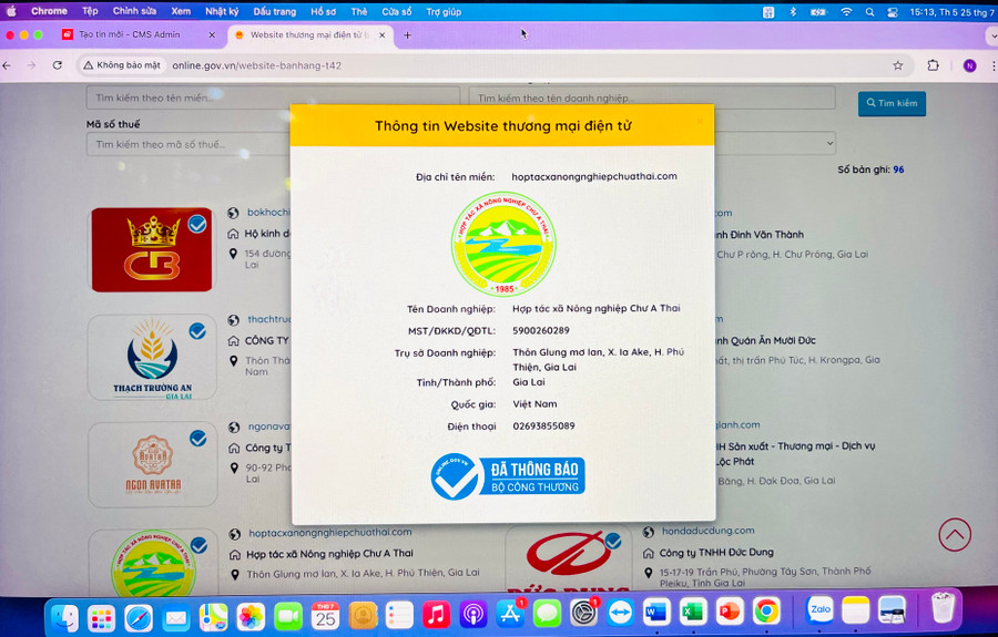 Gia Lai được xác nhận 96 website thương mại điện tử bán hàng ảnh 1
