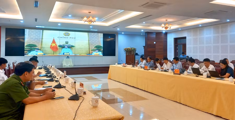 Hội nghị được tổ chức dưới hình thức trực tuyến với 63 tỉnh, thành phố trong cả nước. Ảnh: V.T