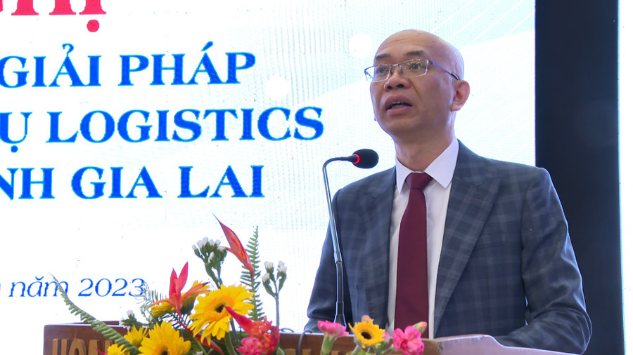 Ông Trần Thanh Hải-Phó Cục trưởng Cục xuất nhập khẩu (Bộ Công thương) phát biểu tại hội nghị. Ảnh: Vũ Thảo