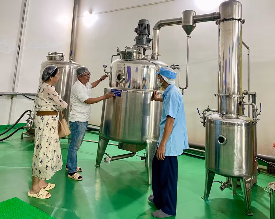 Quy mô đề án gồm 1 bộ máy trích ly, cô đặc chân không, có tổng kinh phí 669 triệu đồng. Ảnh: V.T