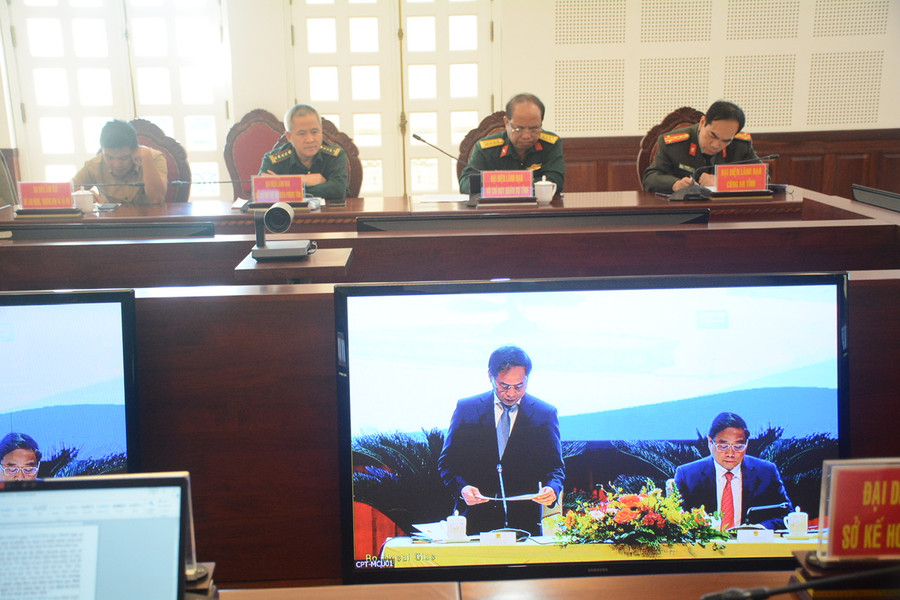 Quang cảnh hội nghị trực tuyến tại điểm cầu tỉnh Gia Lai. Ảnh: Minh Nguyễn Quang cảnh hội nghị trực tuyến tại điểm cầu tỉnh Gia Lai. Ảnh: Minh Nguyễn