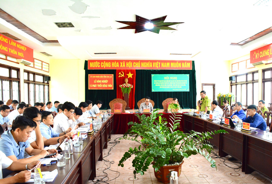 Quang cảnh hội nghị đánh giá kết quả thu hồi đất rừng bị lấn chiếm để chuyển cây trồng phù hợp với mục đích lâm nghiệp và trồng rừng, giao rừng, khoán rừng cho các hộ gia đình, cộng đồng dân cư. Ảnh: Minh Nguyễn Quang cảnh hội nghị đánh giá kết quả thu hồi đất rừng bị lấn chiếm để chuyển cây trồng phù hợp với mục đích lâm nghiệp và trồng rừng, giao rừng, khoán rừng cho các hộ gia đình, cộng đồng dân cư. Ảnh: Minh Nguyễn