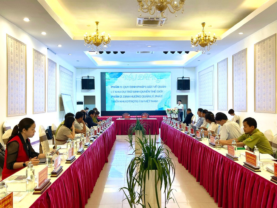 Quang cảnh hội thảo khoa học “Định hướng hoạt động về bảo tồn và phát triển bền vững Khu dự trữ sinh quyển thế giới Cao nguyên Kon Hà Nừng”. Ảnh: Minh Nguyễn Quang cảnh hội thảo khoa học “Định hướng hoạt động về bảo tồn và phát triển bền vững Khu dự trữ sinh quyển thế giới Cao nguyên Kon Hà Nừng”. Ảnh: Minh Nguyễn