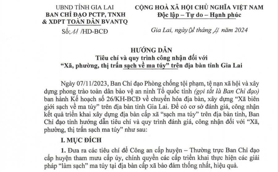 Hướng dẫn của Ban Chỉ đạo PCTP, TNXH và XDPT Toàn dân BVANTQ. Hướng dẫn của Ban Chỉ đạo PCTP, TNXH và XDPT Toàn dân BVANTQ.