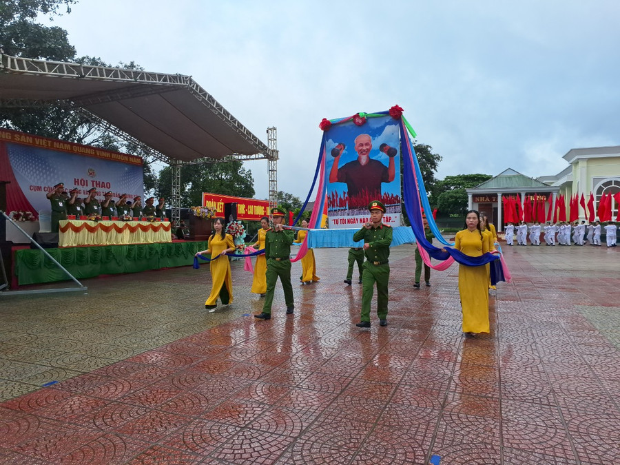 Trại giam Gia Trung đăng cai tổ chức Hội thao Cụm công tác đảng và công tác quần chúng số 7 lần XI năm 2024. Ảnh: N.T