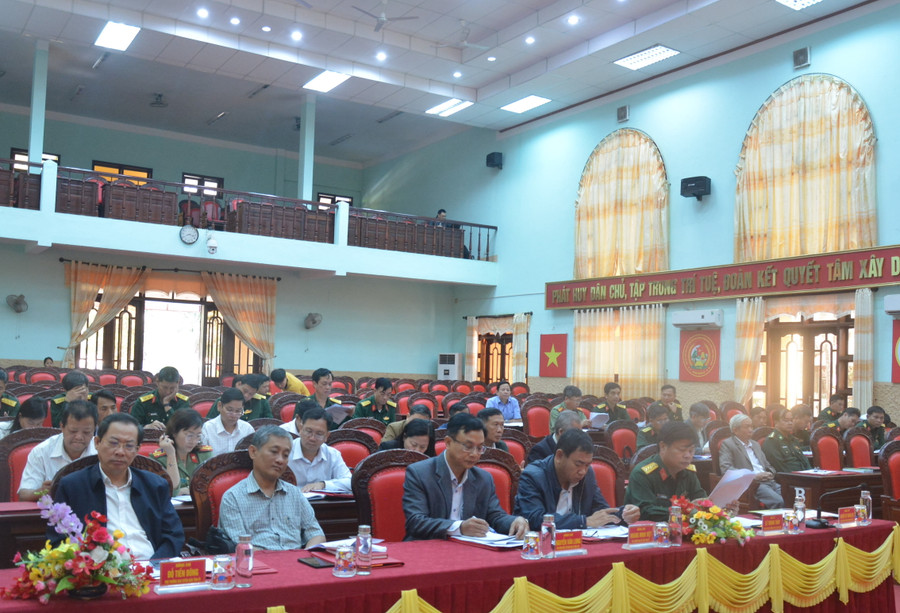 Đại biểu dự hội nghị tổng kết công tác GDQPAN năm 2023. Ảnh: T.D Đại biểu dự hội nghị tổng kết công tác GDQPAN năm 2023. Ảnh: T.D