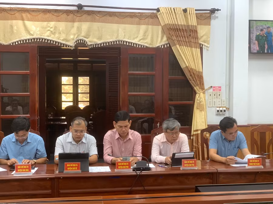 Thành viên Ban Chỉ đạo 515 tỉnh Gia Lai dự hội nghị. Ảnh: T.D Thành viên Ban Chỉ đạo 515 tỉnh Gia Lai dự hội nghị. Ảnh: T.D