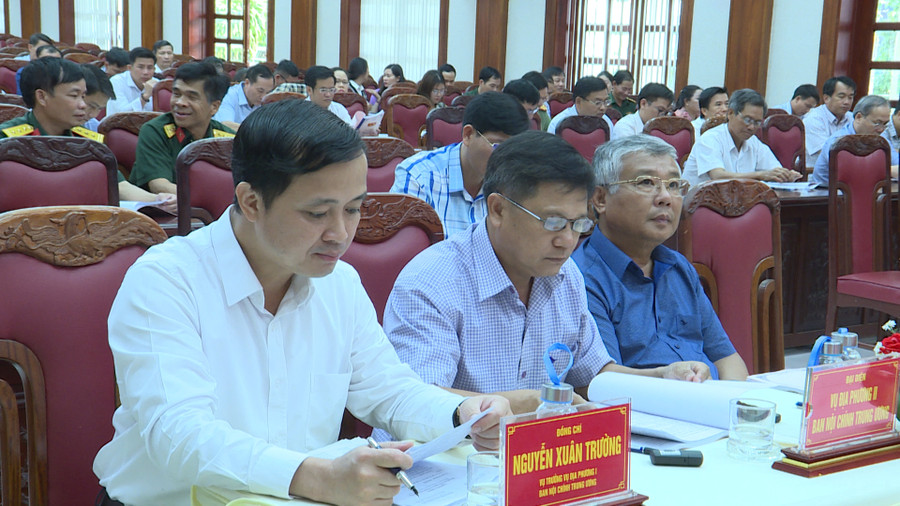 Hội nghị tập huấn do Ban Nội chính Tỉnh ủy diễn ra trong 2 buổi (chiều 24-7 và sáng 25-7). Ảnh: Nguyễn Tú