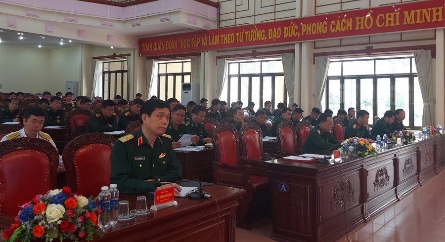 Cục Tuyên huấn tổ chức hội nghị bồi dưỡng báo cáo viên tháng 10-2023 tại Quân đoàn 3. Ảnh: T.D