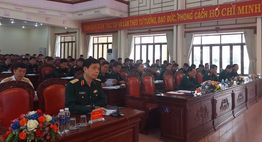 Cục Tuyên huấn tổ chức hội nghị bồi dưỡng báo cáo viên tháng 10-2023 tại Quân đoàn 3. Ảnh: T.D