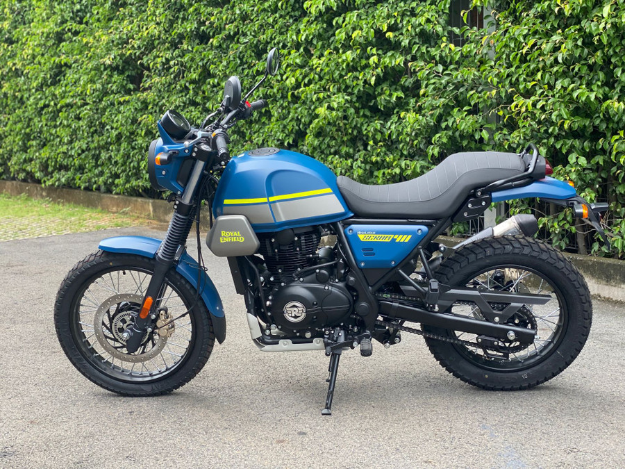 Scram 411 với thiết kế hiện đại những vẫn giữ được đường nét cổ điển từ mẫu xe anh em Himalayan. (Nguồn: royalenfield.com)