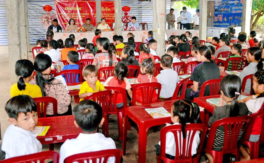 Quang cảnh khai mạc lớp học. Ảnh: Thiên Thanh