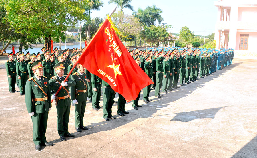 Quang cảnh lễ ra quân huấn luyện tại Binh đoàn 15. Ảnh: Vĩnh Hoàng Quang cảnh lễ ra quân huấn luyện tại Binh đoàn 15. Ảnh: Vĩnh Hoàng