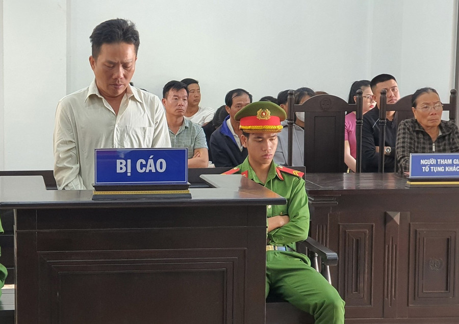 Võ Minh Duy tại phiên Tòa. Ảnh: Vĩnh Hoàng