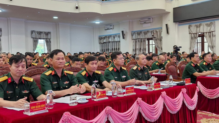 Các đại biểu tham dự hội nghị quân chính. Ảnh: Vĩnh Hoàng