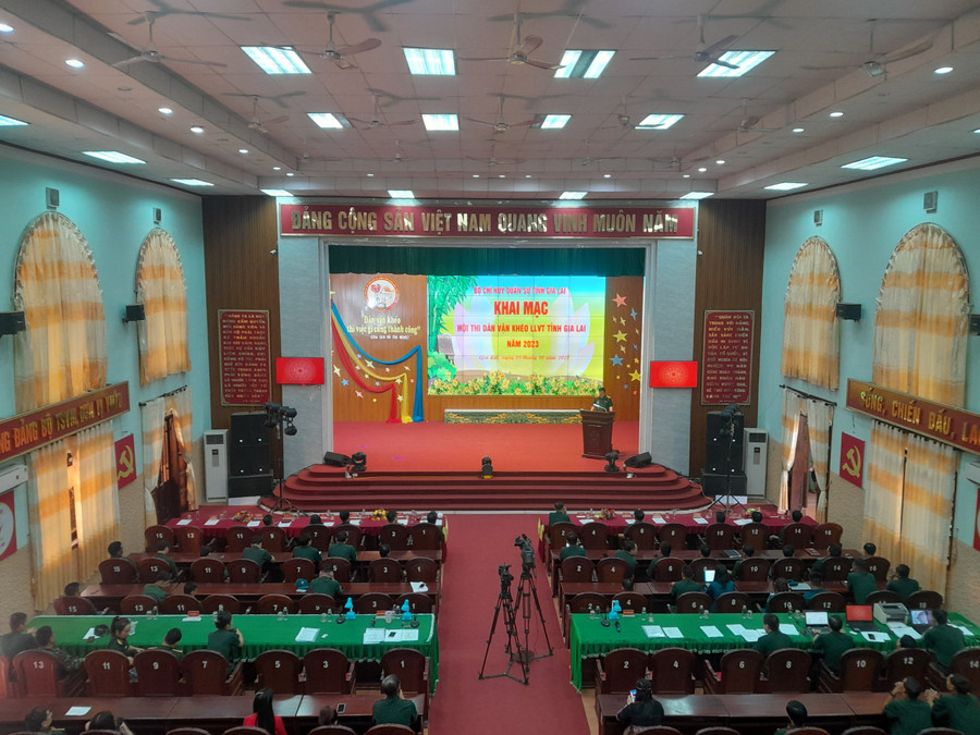 Quang cảnh hội thi. Ảnh Hoàng Hanh Quang cảnh hội thi. Ảnh Hoàng Hanh