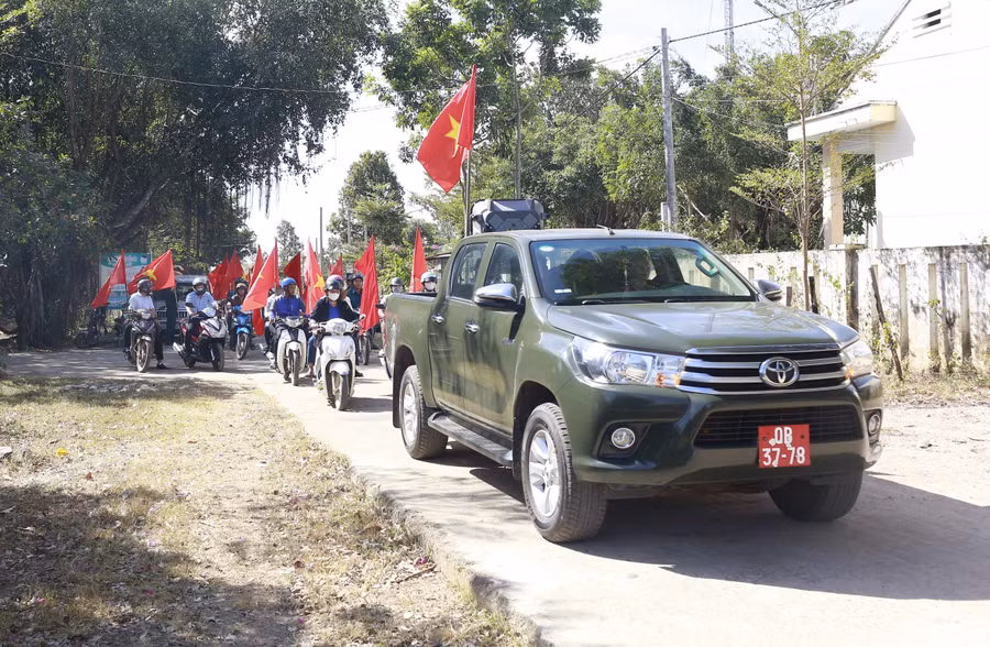 Diễu hành, cổ động phòng-chống ma túy. Ảnh: Vĩnh Hoàng