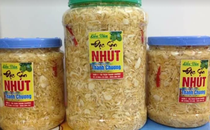 Nhút Thanh Chương là món ăn ưa thích của người Nghệ. Nhút Thanh Chương là món ăn ưa thích của người Nghệ.