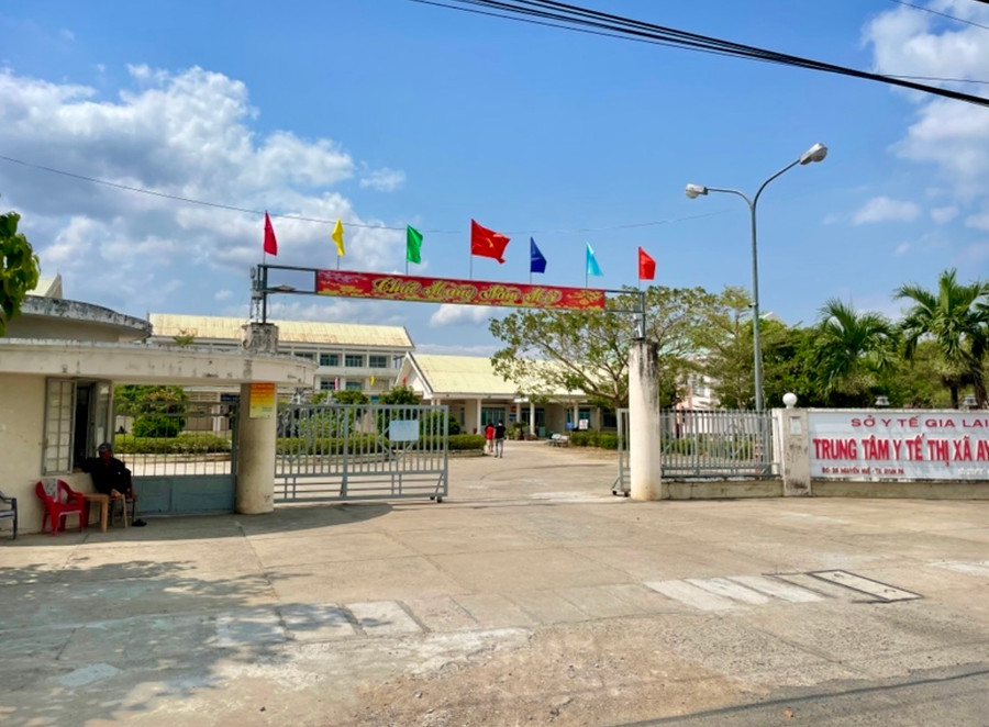 TTYT thị xã Ayun Pa nơi xảy ra vụ việc. Ảnh: Văn Ngọc