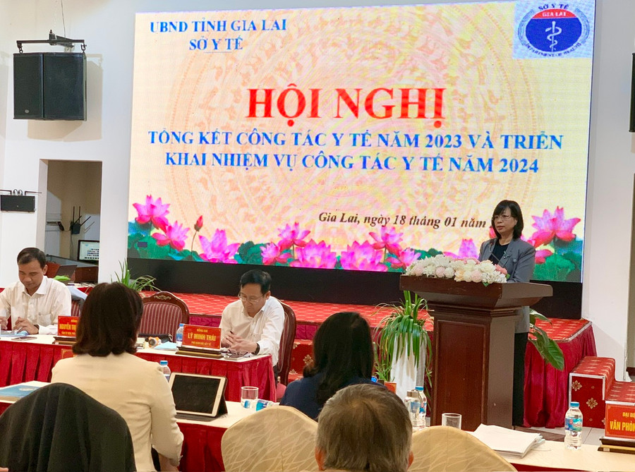 Phó Chủ tịch UBND tỉnh Nguyễn Thị Thanh Lịch phát biểu chỉ đạo tại hội nghị. Ảnh: Như Nguyện Phó Chủ tịch UBND tỉnh Nguyễn Thị Thanh Lịch phát biểu chỉ đạo tại hội nghị. Ảnh: Như Nguyện