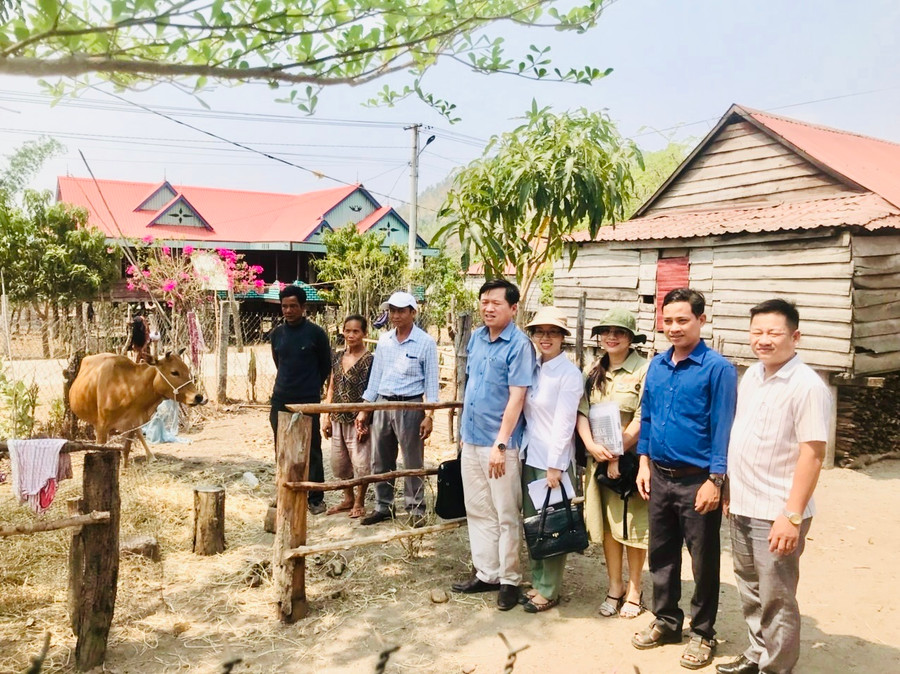 Đại diện Sở Y tế và chính quyền địa phương bàn giao bò cho hộ nghèo. Ảnh: Sở Y tế cung cấp Đại diện Sở Y tế và chính quyền địa phương bàn giao bò cho hộ nghèo. Ảnh: Sở Y tế cung cấp