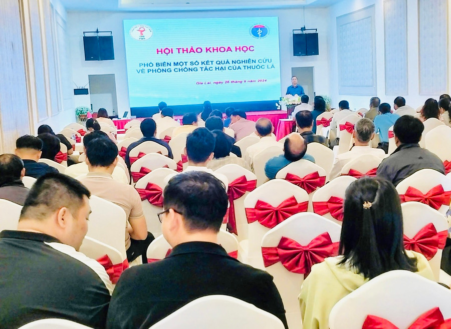 Quang cảnh Hội thảo khoa học phổ biến một số kết quả nghiên cứu về phòng-chống tác hại của thuốc lá. Ảnh: Như Nguyện
