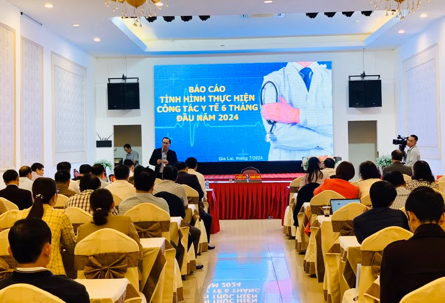 Tại hội nghị sơ kết công tác y tế 6 tháng đầu năm và triển khai nhiệm vụ y tế 6 tháng cuối năm 2024 tổ chức tại TP. Pleiku ngày 29-7, ngành Y tế Gia Lai nêu mục tiêu phấn đấu không để dịch bệnh bùng phát và lây lan. Ảnh: Như Nguyện