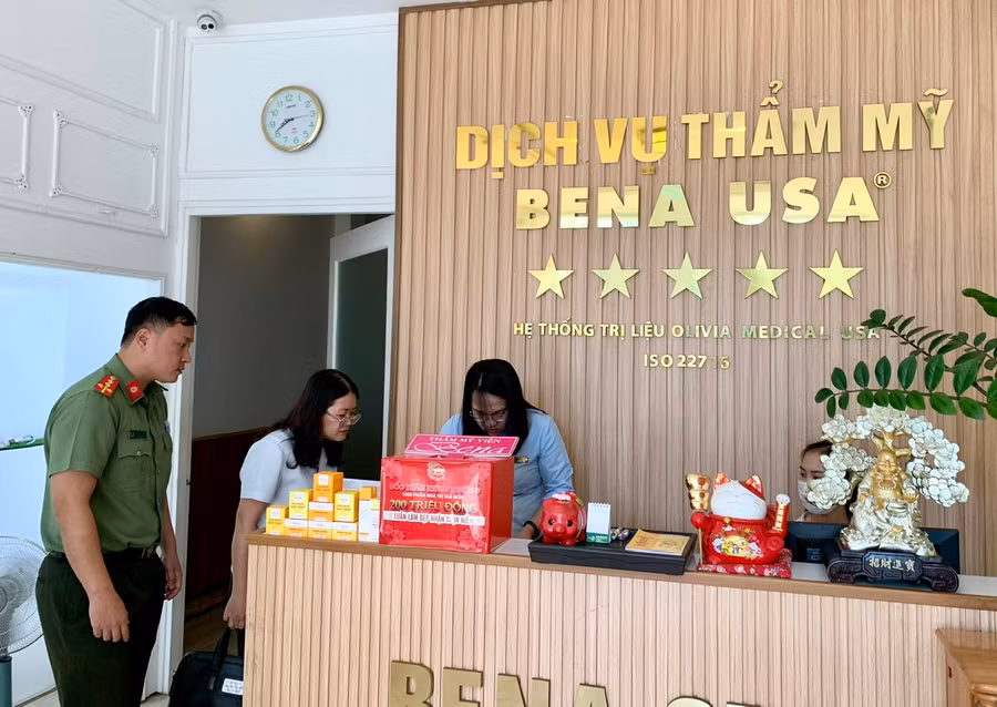 Bena Usa-Cơ sở Gia Lai (địa chỉ 146 Trần Phú, phường Diên Hồng, TP. Pleiku) bị xử phạt 45 triệu đồng, đình chỉ 12 tháng (kể từ ngày 13-9-2023). Ảnh: Như Nguyện