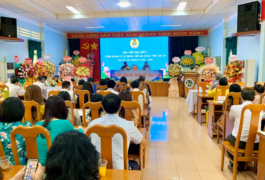 Quang cảnh Đại hội CĐCS Bệnh viện Đa khoa tỉnh lần thứ VIII, nhiệm kỳ 2023-2028. Ảnh: Như Nguyện