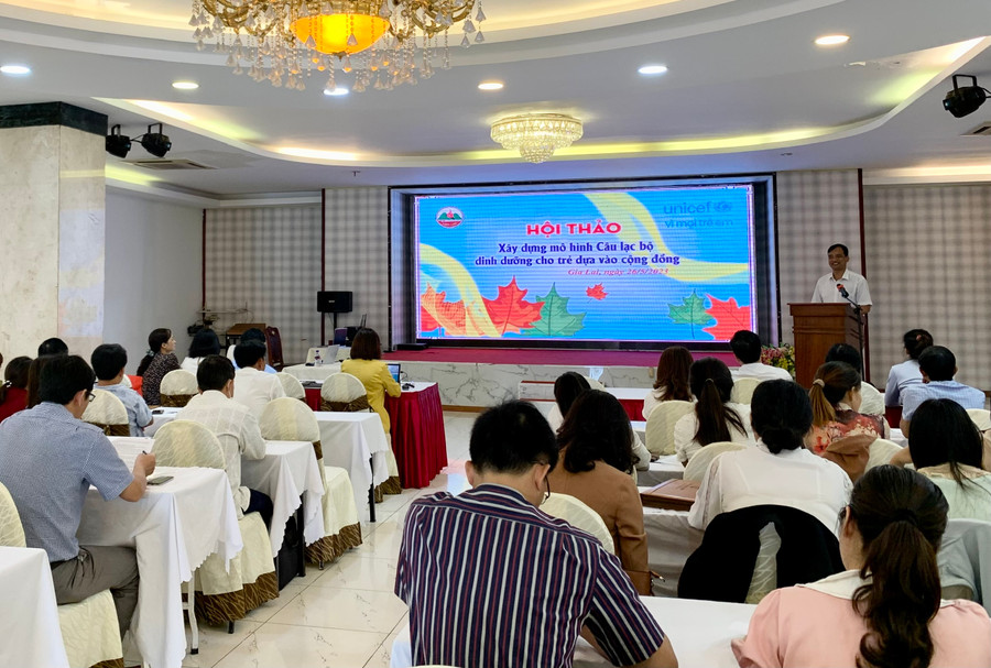 Ông Đinh Hà Nam- Phó Giám đốc Sở Y tế Gia Lai phát biểu tại hội thảo. Ảnh: Như Nguyện