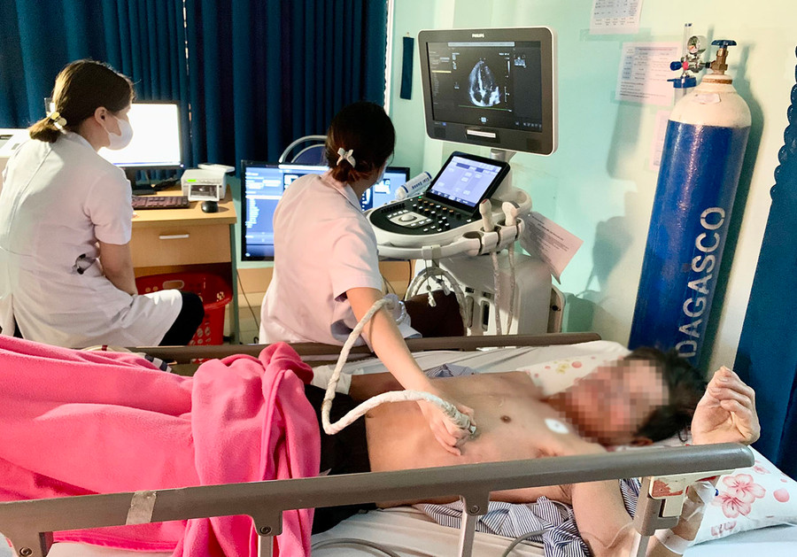 Đến sáng 6-2, tình hình bệnh nhân H. ổn định, các chỉ số siêu âm bình thường, có thể cho xuất viện trong 2 ngày tới. Ảnh: Như Nguyện Đến sáng 6-2, tình hình bệnh nhân H. ổn định, các chỉ số siêu âm bình thường, có thể cho xuất viện trong 2 ngày tới. Ảnh: Như Nguyện