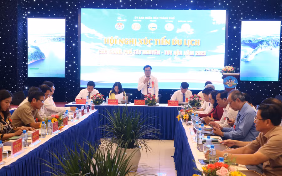 Quang cảnh hội nghị xúc tiến du lịch. Ảnh: Quang Tấn