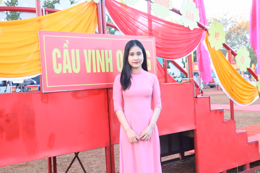 Thanh niên Lê Thị Thanh Cương (thôn Tân Lập, xã Trang, huyện Đak Đoa). Ảnh: Quang Tấn