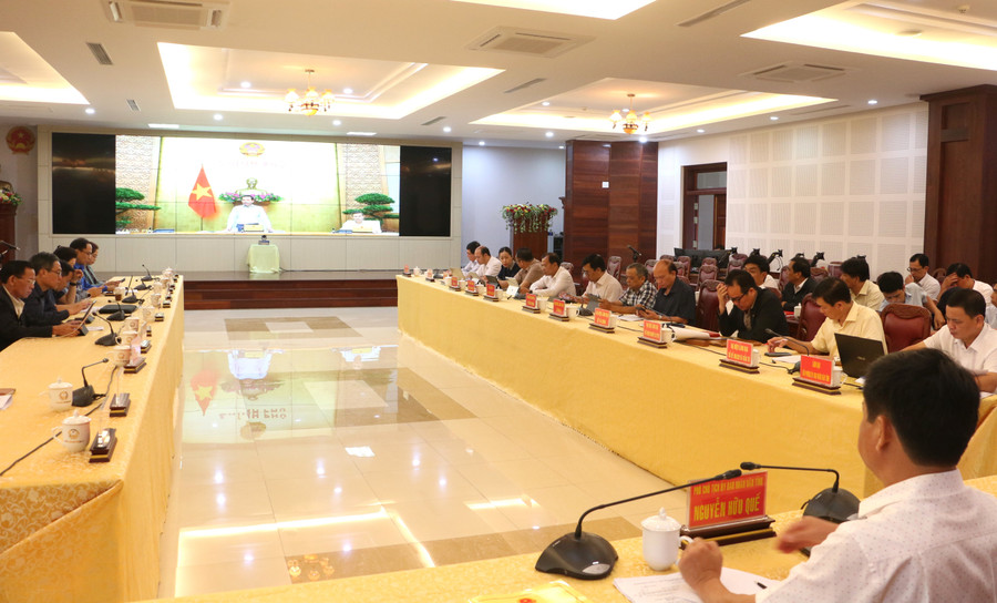 Phó Thủ tướng Chính phủ Trần Lưu Quang phát biểu chỉ đạo tại điểm cầu Hà Nội. Ảnh: Quang Tấn